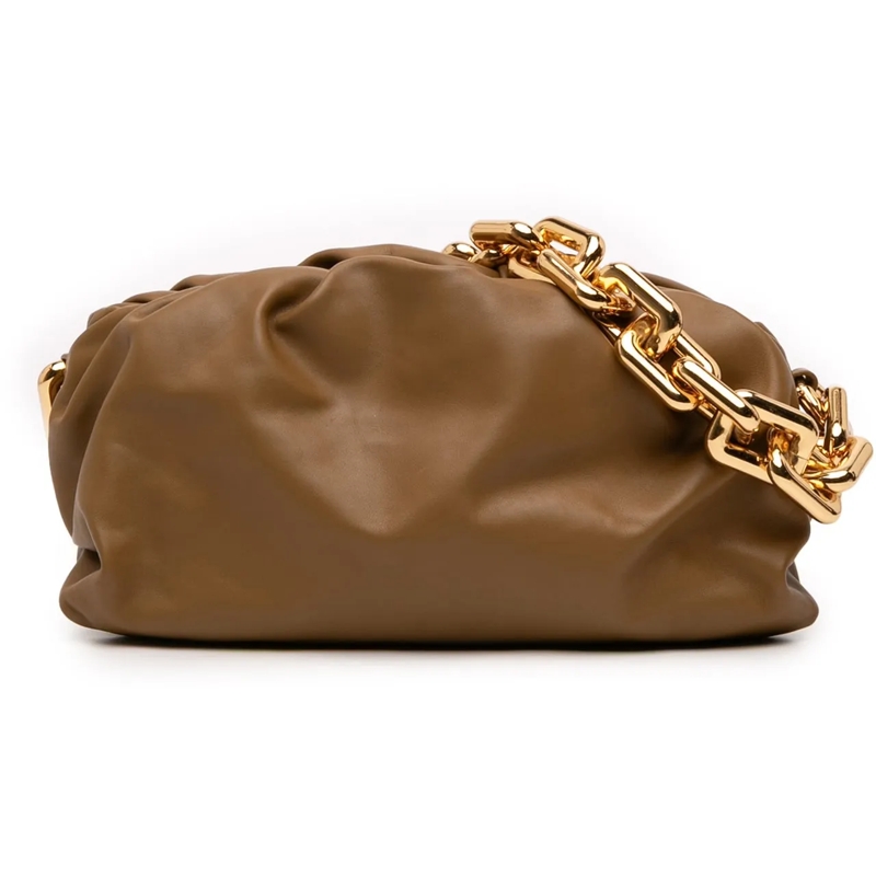 Bottega Veneta Schultertasche Lambskin Chain Pouch braun