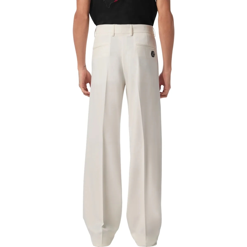 Philipp Plein Hose Hose Mit Weitem Bein weiss(Image 2)