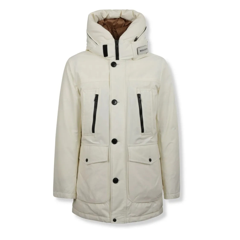 Woolrich Daunenjacke Arctic Anorak In Iconic Ramar Cloth White