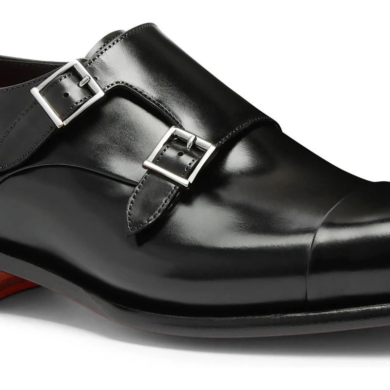 Santoni Claquettes Leather doublebuckle shoe weiß(Image 4)