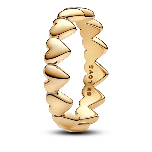 Pandora Ring Row of Hearts Ring Gold