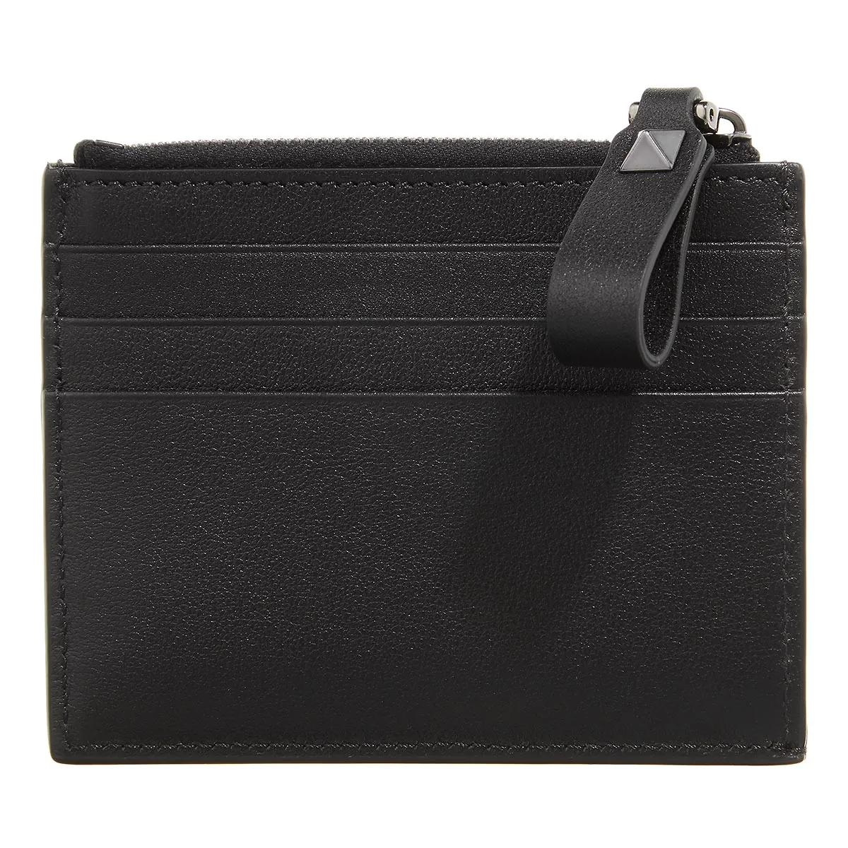 Valentino Garavani Portemonnaies - Rockstud Coin Card Holder - Gr. unisize - in Schwarz - für Damen