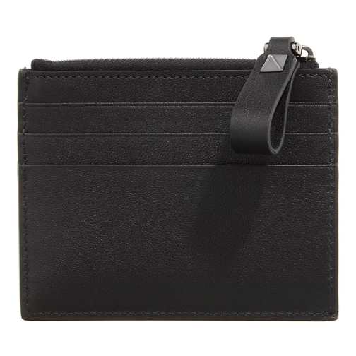 Valentino Garavani Rockstud Coin Card Holder Nero Kaartenhouder