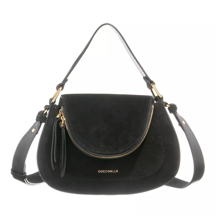 Coccinelle Sole Suede Noir Borsa a tracolla