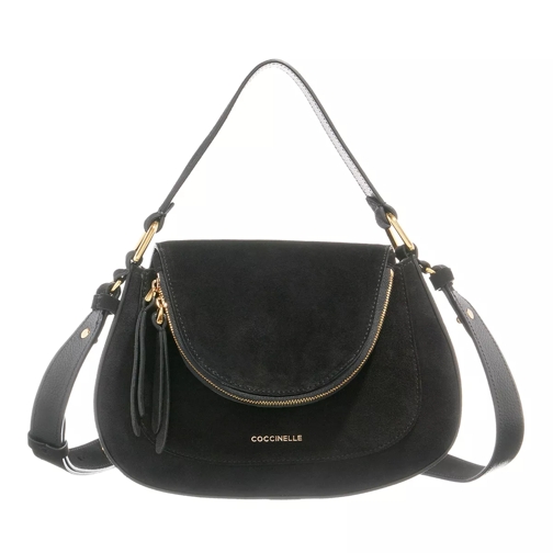 Coccinelle Sole Suede Noir | Satchel | fashionette