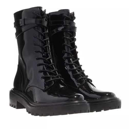 Tory Burch T Hardware Combat Boot Perfect Black Lace up Boots