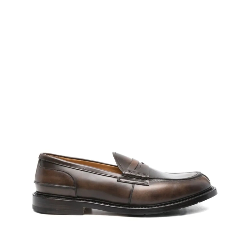 Premiata Loafer Penny Slot Detail Brown Leather Loafers Black