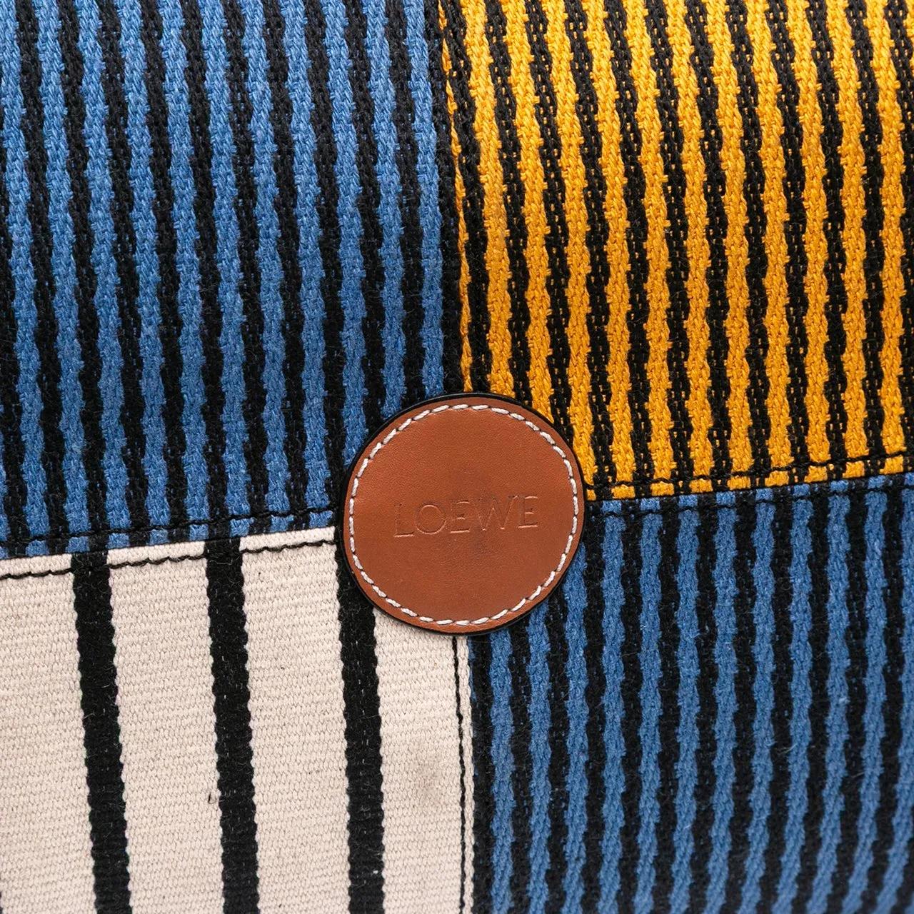 Thumbnail - Loewe Shopper - Paulas Ibiza Large Canvas Stripes Cushion Tote - Gr. unisize - in Blau - für Damen