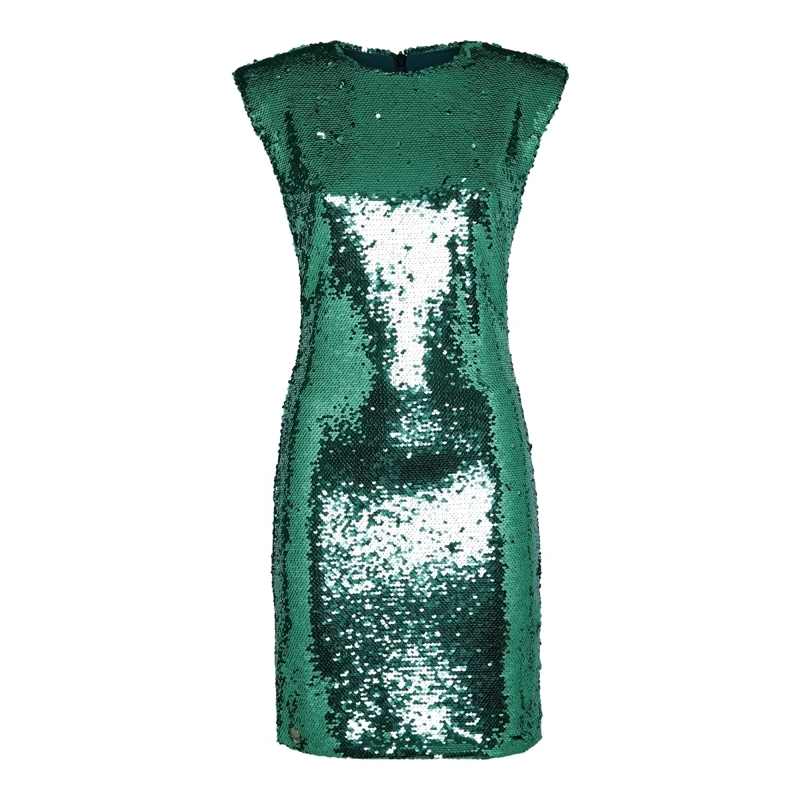 Philipp Plein Midikleid Kleid Mit Schmucksteinen grün