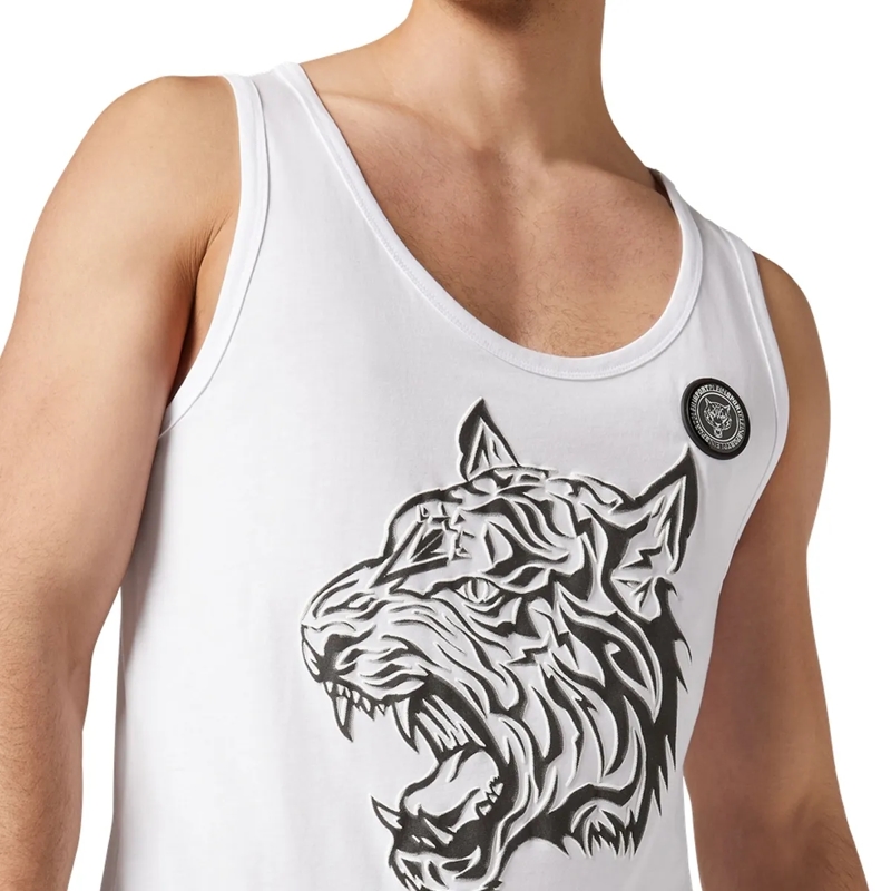 Plein Sport Top Tanktop Tiger weiss(Image 6)