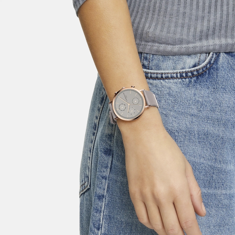 Liebeskind Berlin Automatikuhr Echtleder The Black Multifunktion beige(Image 2)