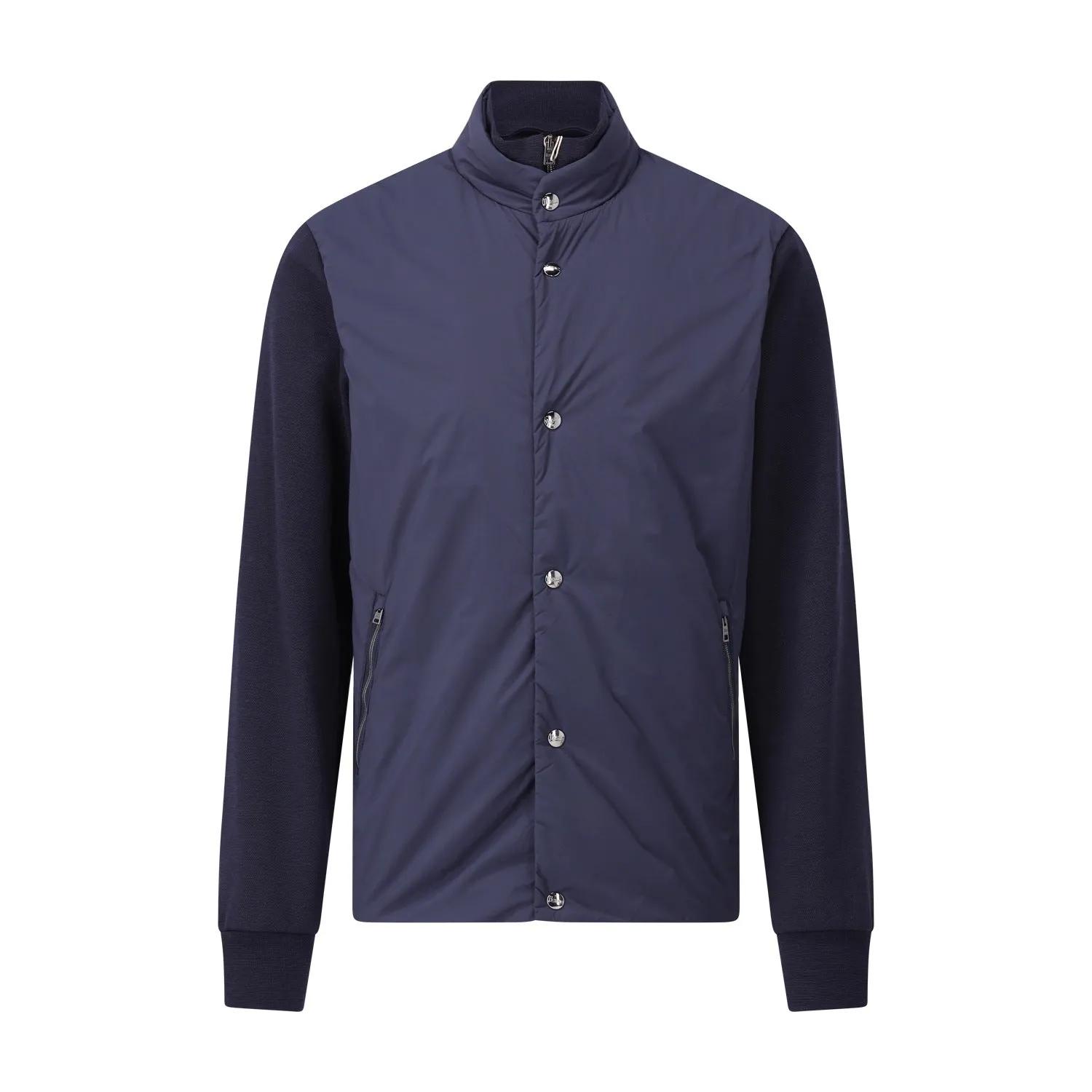 Thumbnail - Herno - Strickjacke mit herausnehmbarer Blende - Größe 54 - blau