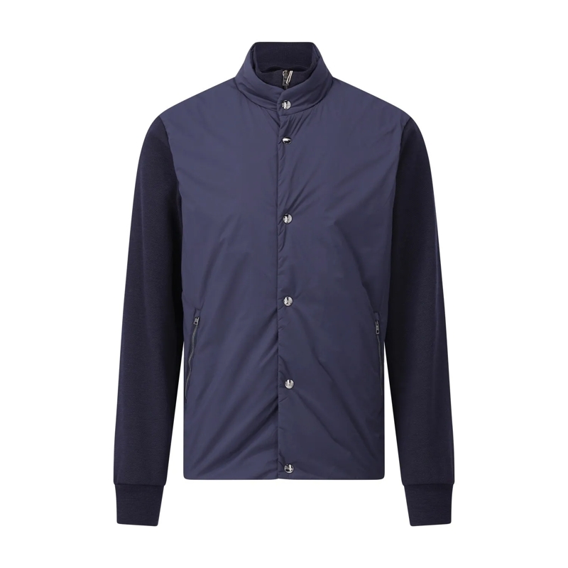 Herno Strickjacke Strickjacke mit herausnehmbarer Blende Dunkelblau