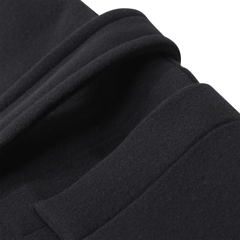 Lemaire Wintermantel Mantel aus Wolle schwarz(Image 6)