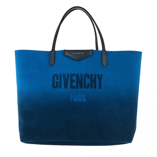 Givenchy Antigona Reversible Shopping Tote Leather Blue/Silver Shoppingväska