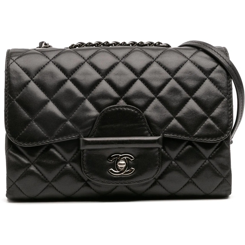 Chanel Sac à bandoulière Small Quilted Lambskin Coco Loop Flap schwarz