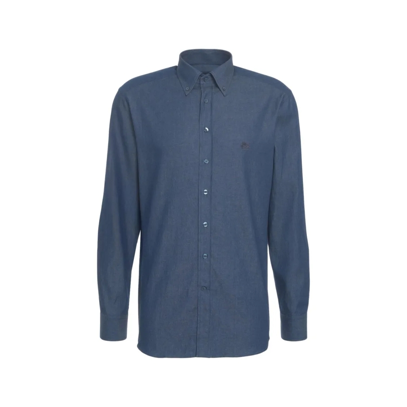 Etro Overhemd Classic Blue Button-Down Shirt Blue