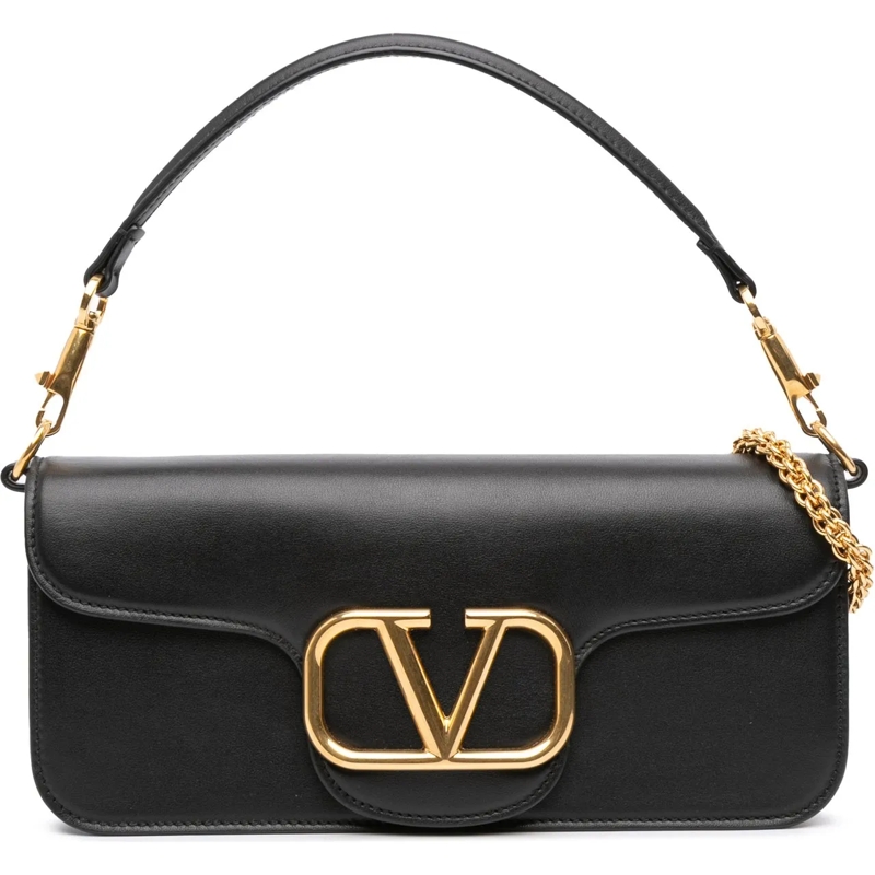 Valentino Garavani Sac à bandoulière Calfskin VLogo Loco Satchel schwarz