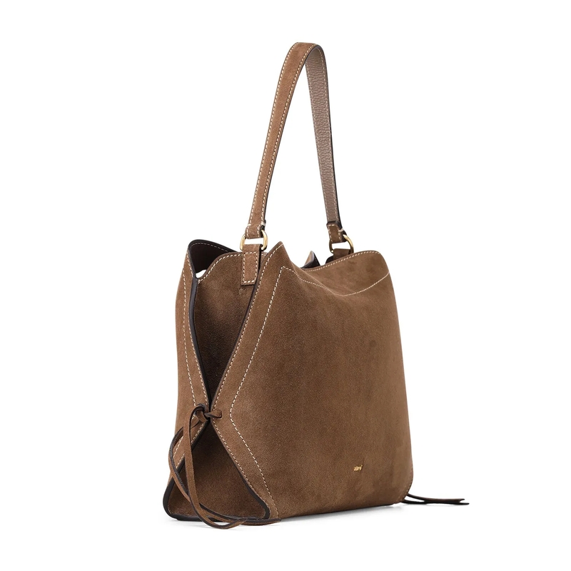 Abro Tasche Handtasche Necessity aus Veloursleder braun(Image 3)