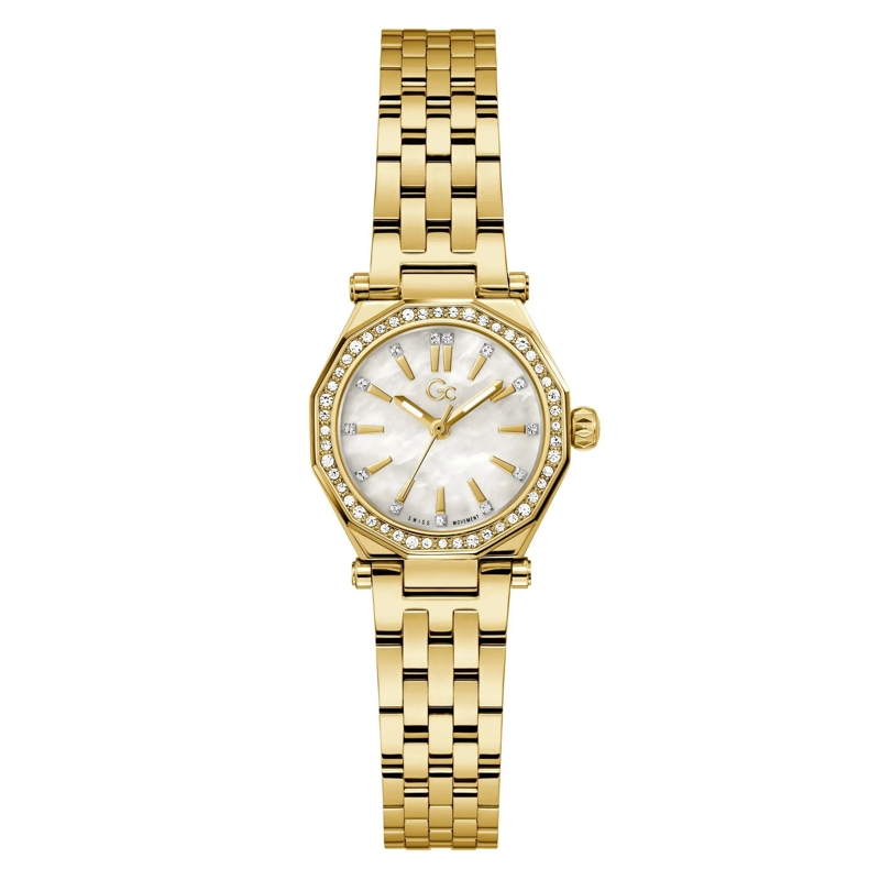 GC Quarzuhr Quarz-Analoguhr Gc Gleam Mini gelb