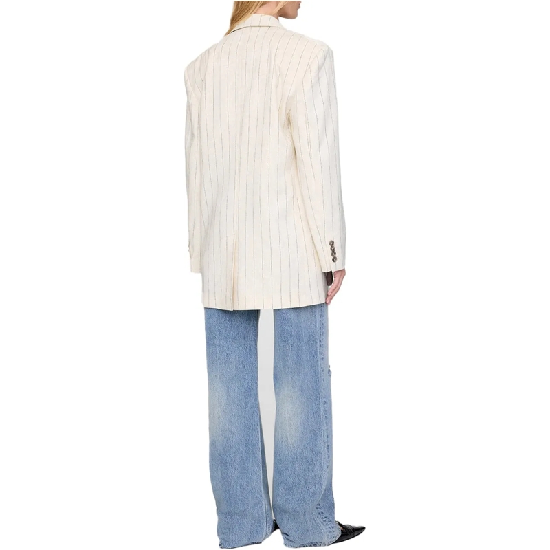 Anine Bing Blazer blazer streep beige (Image 2)