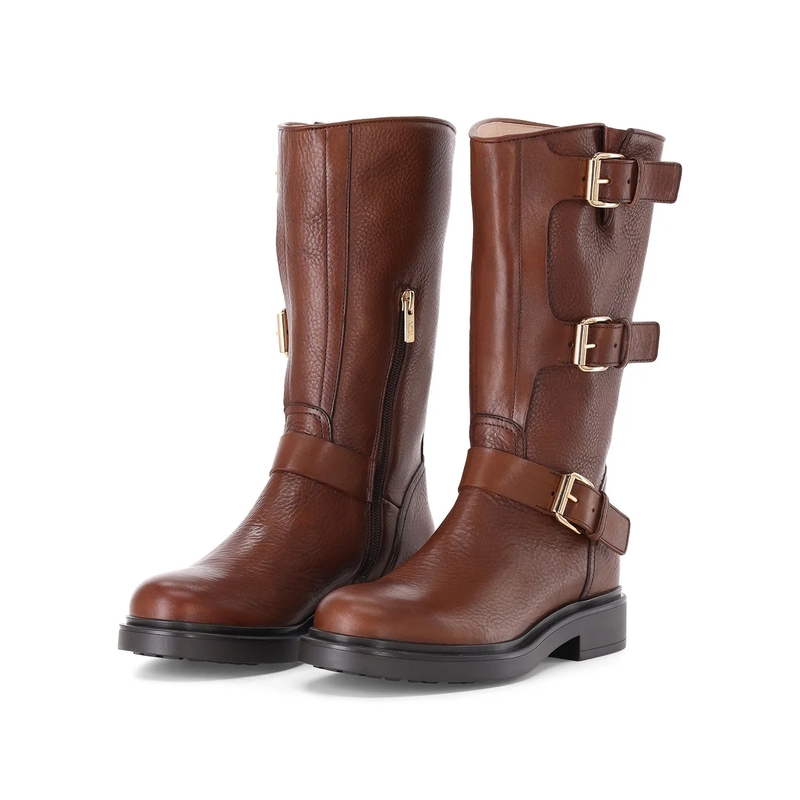 Agl Schuhe Boots Giuly aus Leder schwarz
