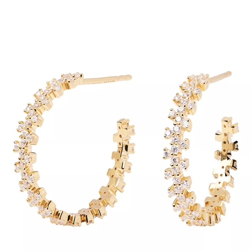PDPAOLA Crown Earrings Gold Orecchini a cerchio