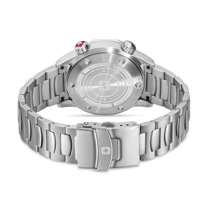 Swiss Military Hanowa Quarzuhr Quarzuhr Breakwater- 3 Zeiger Uhr- Wasserbestän silber(Image 3)
