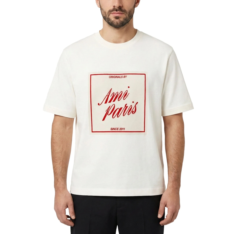 AMI Paris T-Shirt Classic White T-Shirt White(Image 2)