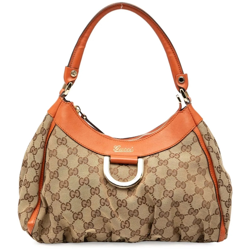 Gucci Tote GG Canvas Abbey D Ring Handbag braun
