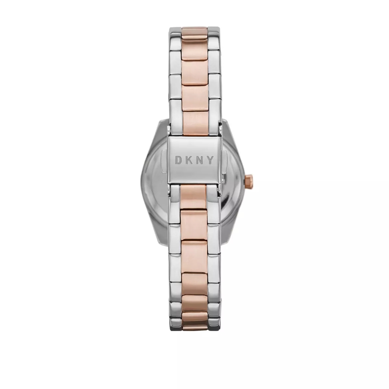 DKNY Quarzuhr Nolita Three-Hand Stainless Steel Watch Silver/Rosé(Image 4)