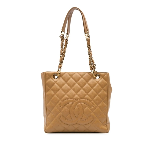 Chanel Sac à provisions 2003-2004 Caviar Petite Shopping Tote braun
