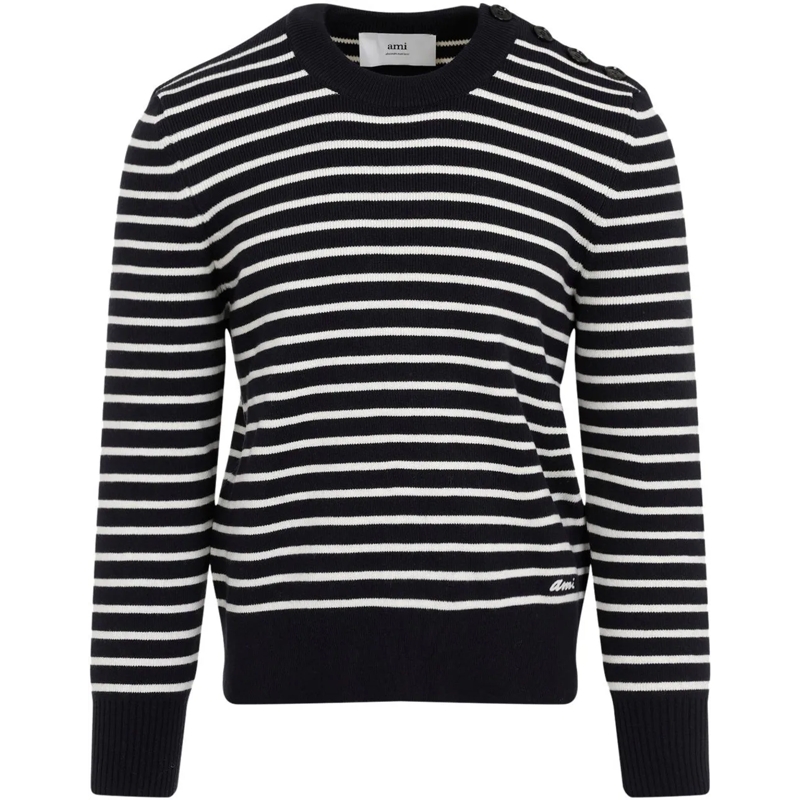 AMI Paris Sweatshirt AMI HKS039.KN0061 blau