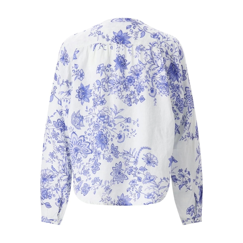 Emily can den Bergh Bluse Bluse aus Leinen blau(Image 2)