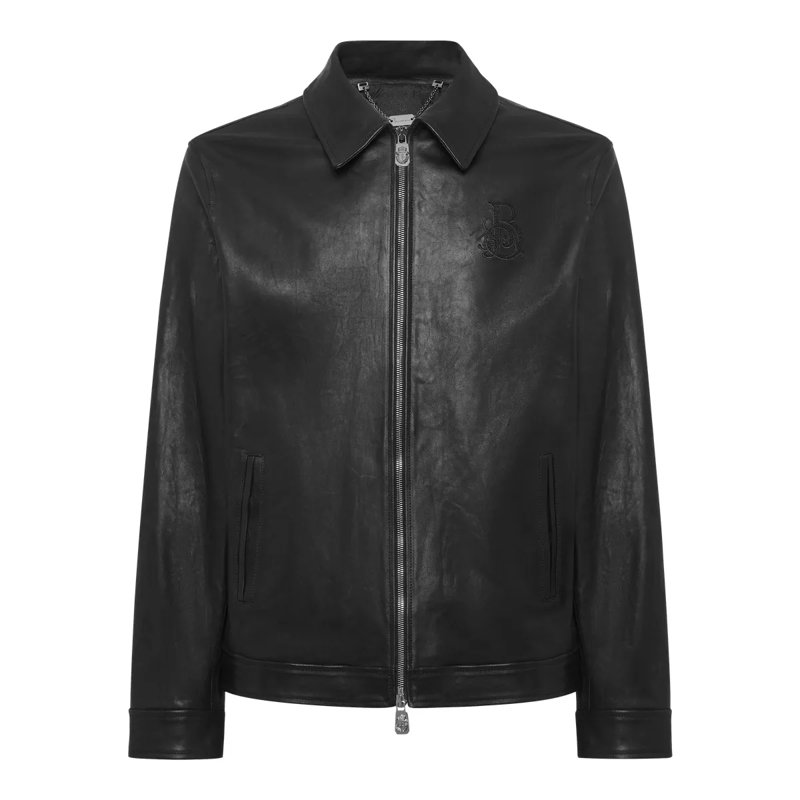 BILLIONAIRE Daunenjacke Lederjacke schwarz