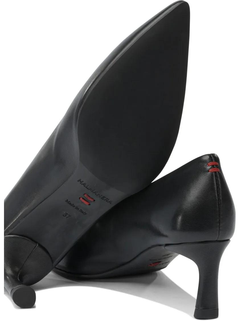 Thumbnail - Halmanera Hohe Schuhe - Pointed Toe Heeled Shoes With Flared Mid-Height He - Gr. 39 (EU) - in Schwarz - für Damen