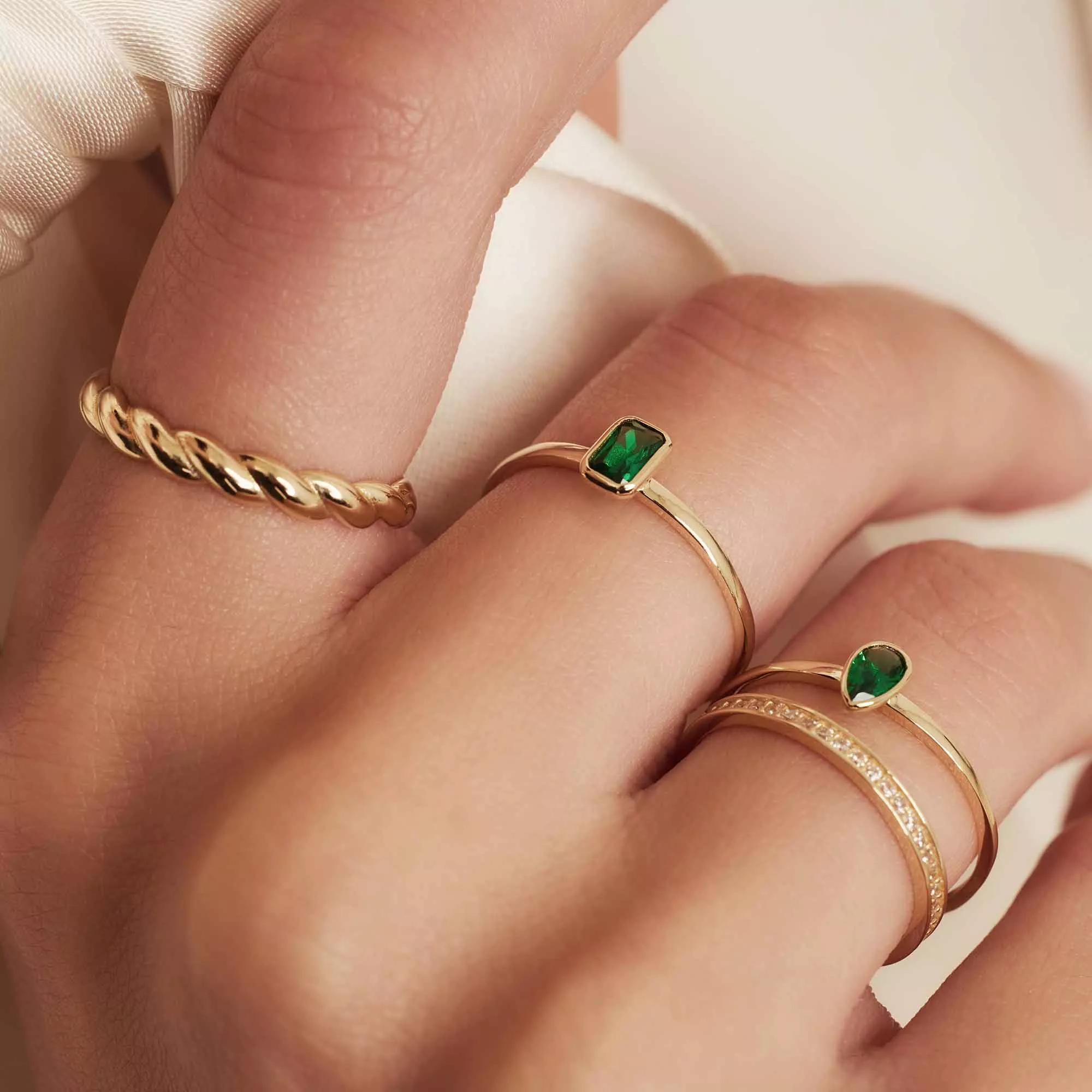 Thumbnail - Isabel Bernard Ring - Rivoli Laurance 585 Gold Ring - Gr. 50 - in Gold - für Damen
