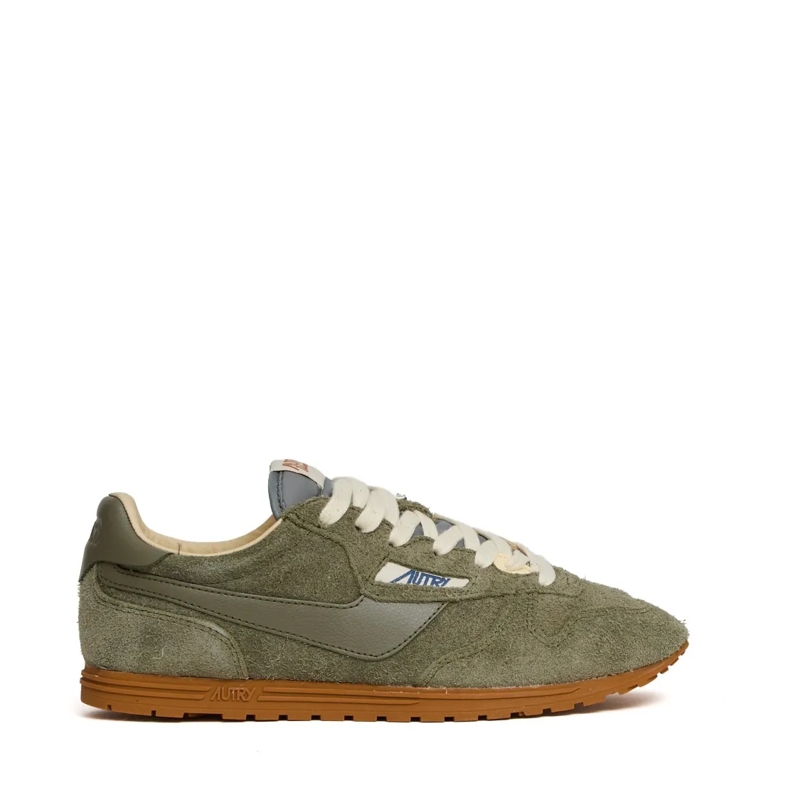 Autry International Lage-top sneaker Windspin Low Sneakers In Suede-Moss Leather Brown