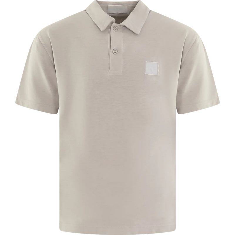 Stone Island Polohemd Heren Compass Logo Patch Polo Grijs grau