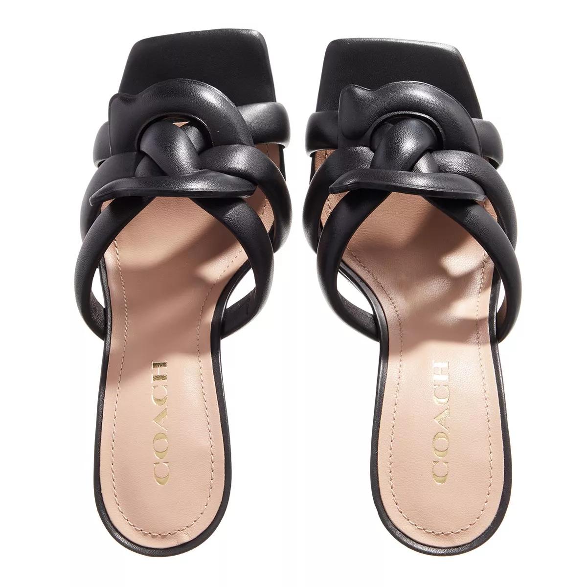 Coach Kellie Leather Sandal Black Sandal