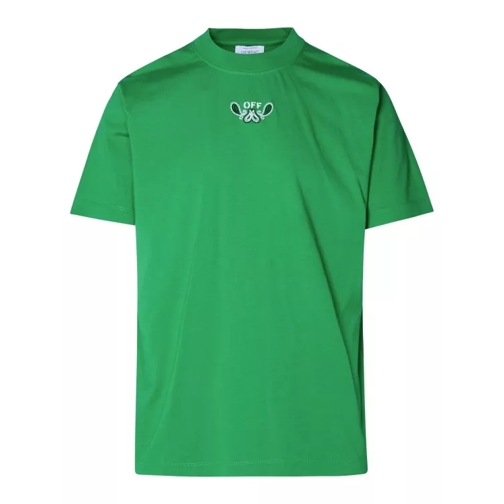 Off-White Green Cotton T-Shirt Green 