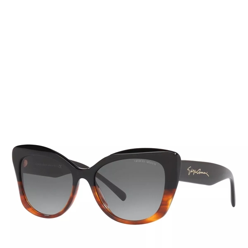 Giorgio Armani Sunglasses 0AR8161 Black/Striped Brown Sonnenbrille