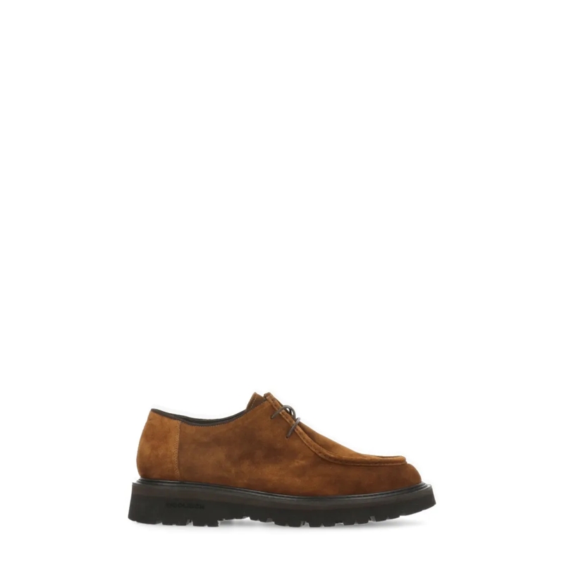 Woolrich Chaussures à lacets Suede Leather Lace-Up Shoes Brown