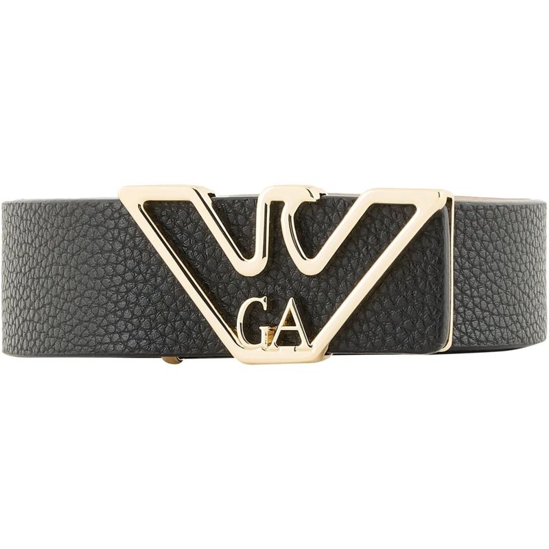 Emporio Armani Leren Riem Belts Black schwarz