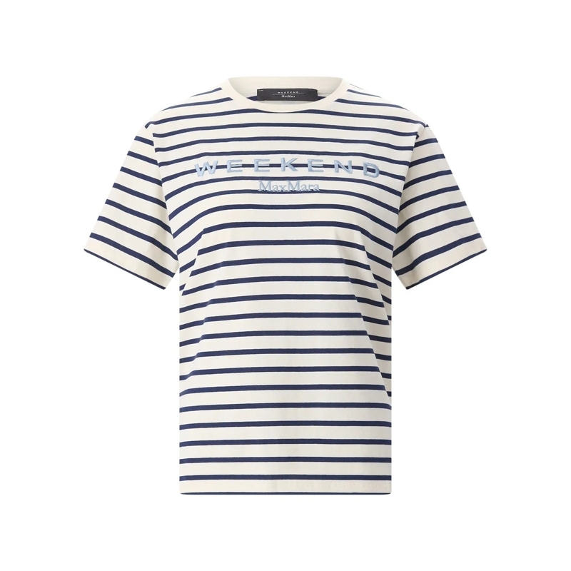 WEEKEND Max Mara T-Shirt Gestreiftes T-Shirt Bora weiß
