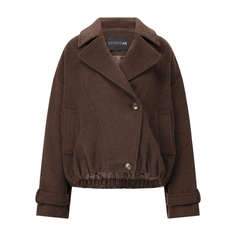 STUDIO AR Blazer Jacke Silas aus Wolle Braun