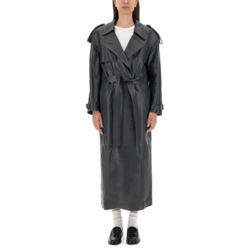トレンチコート Salvatore Santoro Double-Breasted Ovine Leather Trench Coat Salvatore Santoro Double-Breasted Ovine Leather Trench Coat