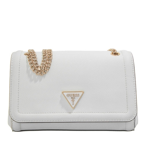 Guess Noelle Convertible Xbody Flap White Crossbody Bag