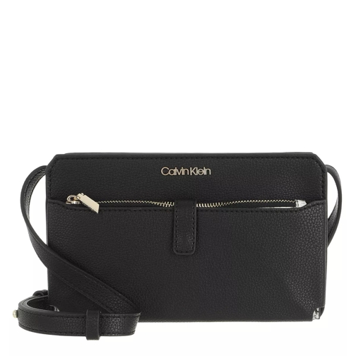 Calvin Klein Mini Bag with Cardholder Poet Black Portemonnee Aan Een Ketting
