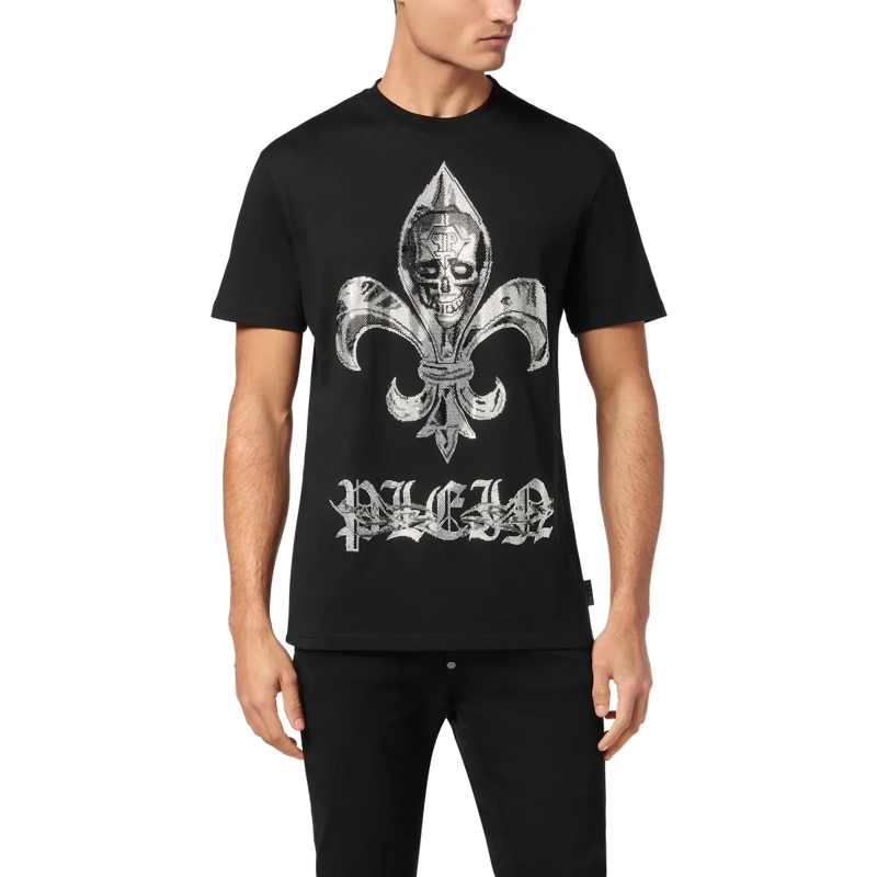 Philipp Plein T-Shirt T-Shirt Rundhalsausschnitt Ss Chrome schwarz(Image 4)
